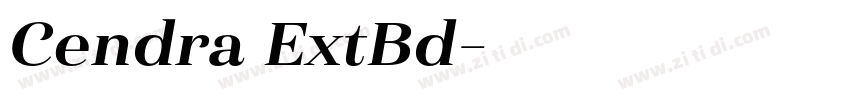 Cendra ExtBd字体转换